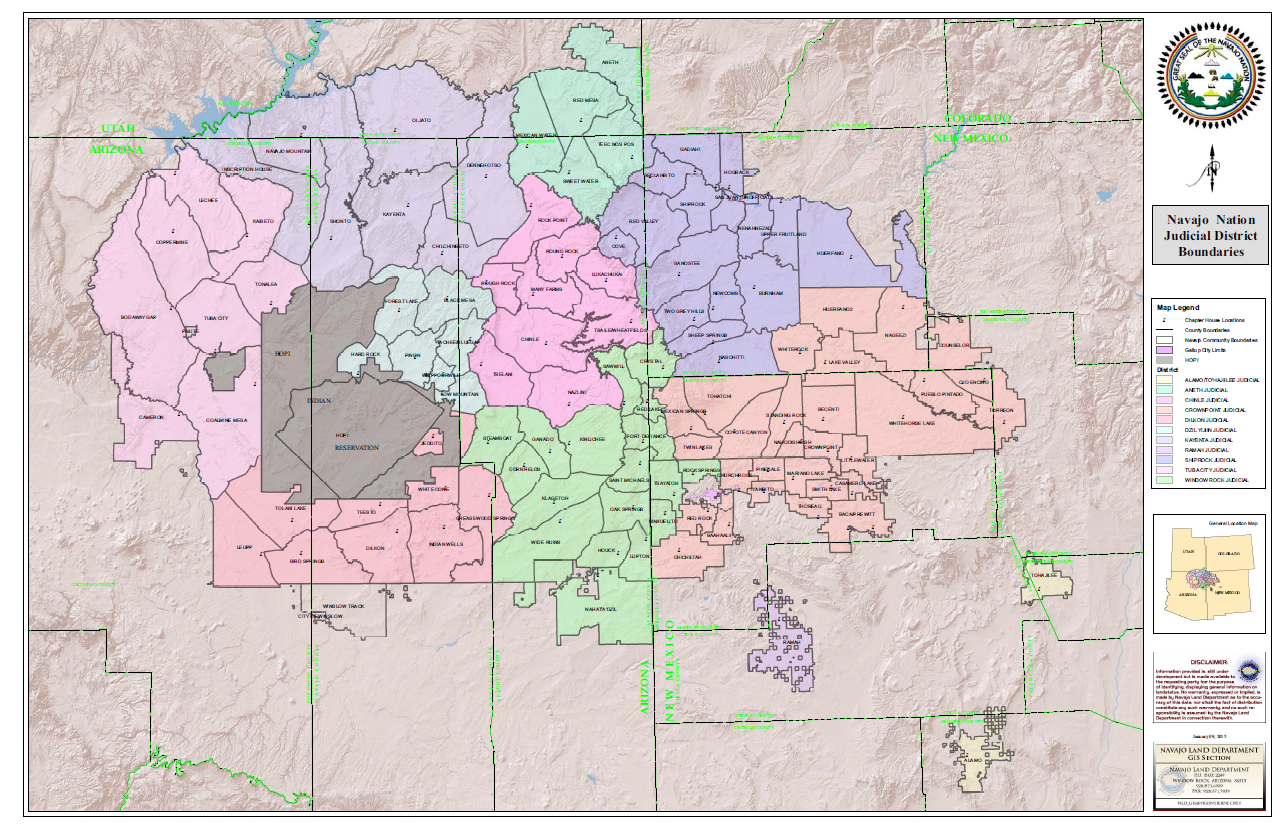 Navajo Nation District Map