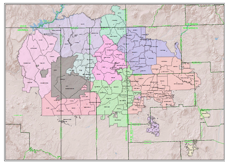 Navajo Nation Boundary Map